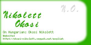 nikolett okosi business card